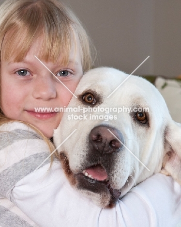 girl with Labrador