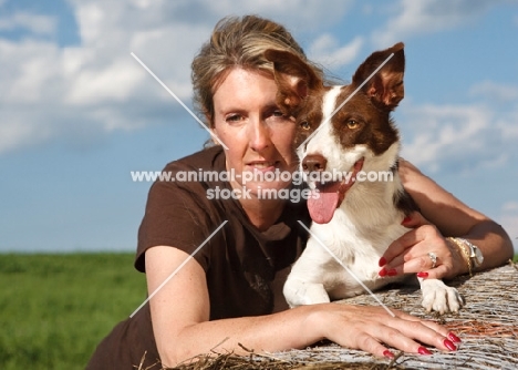 woman with her Border Collie