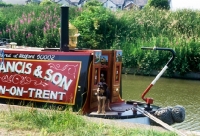 Picture of dog on a narrow boat